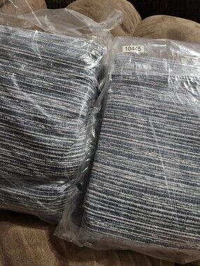 Ombre Max Blackout Curtain Thermal Rod Pocket 52x96" Navy 2lot Linear Jacquard